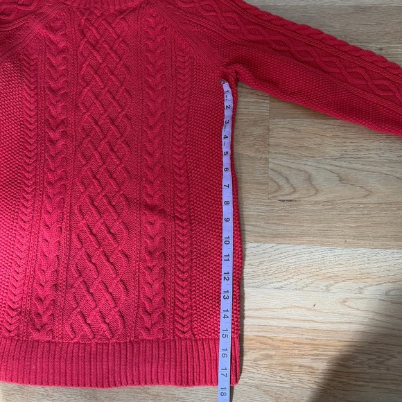 Women's Red Cable Knit Sweater Gap Size S - Picture 8 of 8